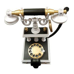 Gemmy Halloween Lighted Spooky Talking Telephone Rotary Phone Skull Prop Working